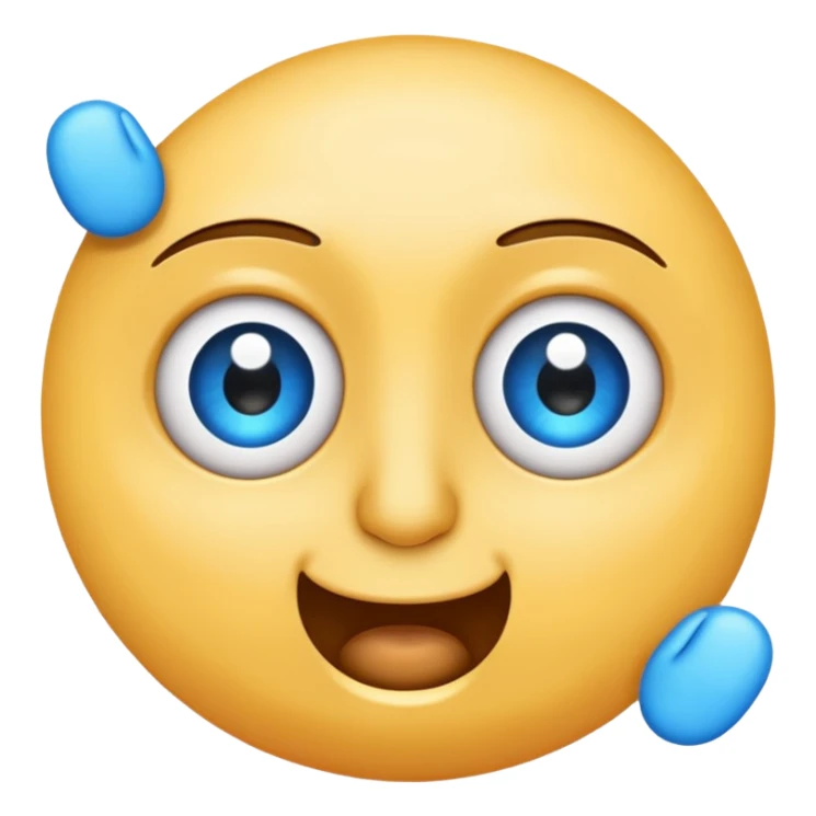 Eyes emoji with two fingers pointing in sticker