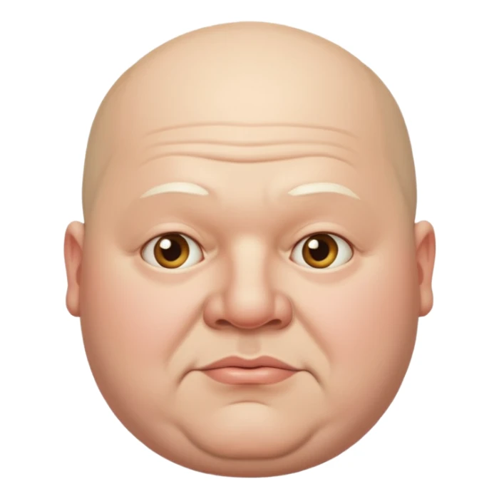 Bald fat man masturbating  sticker