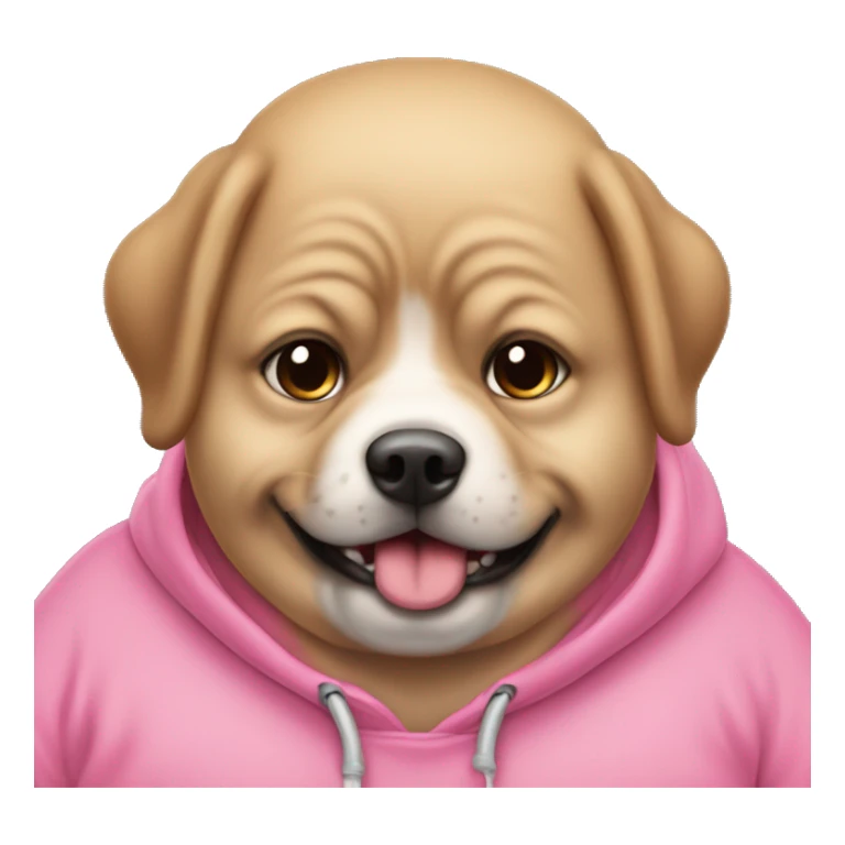 obese chienese boy with pink sweatshirt,  sticker