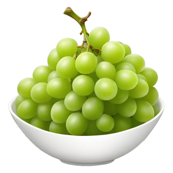 bowl of green Grapes in white bowl sticker