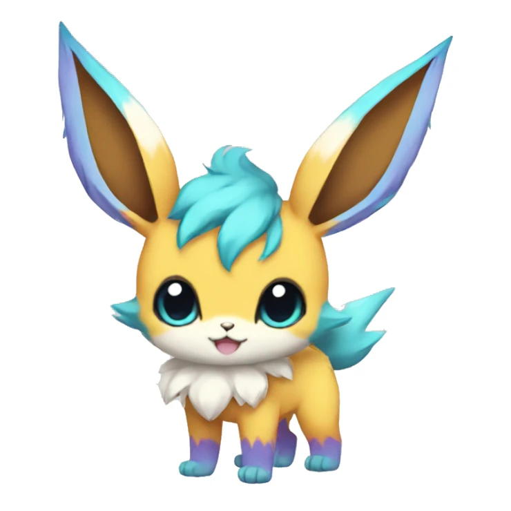 Colorful Kawaii Eeveelution-Cute-Pokémon-fusion full body sticker