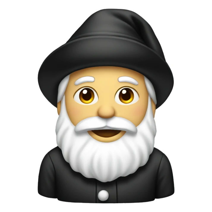 White Santa wearing a black hat and black coat  sticker