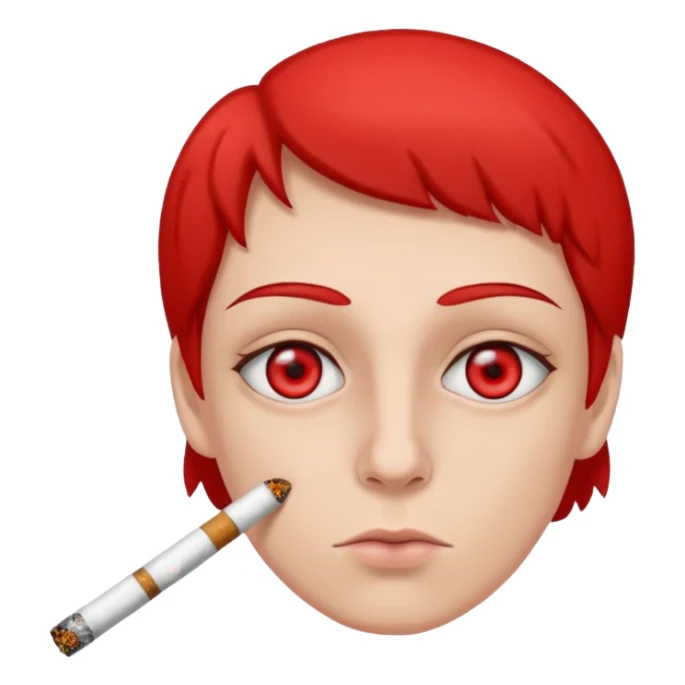 Smoking a blunt with red eyes  sticker