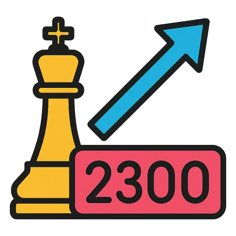 a chess rating going up sticker