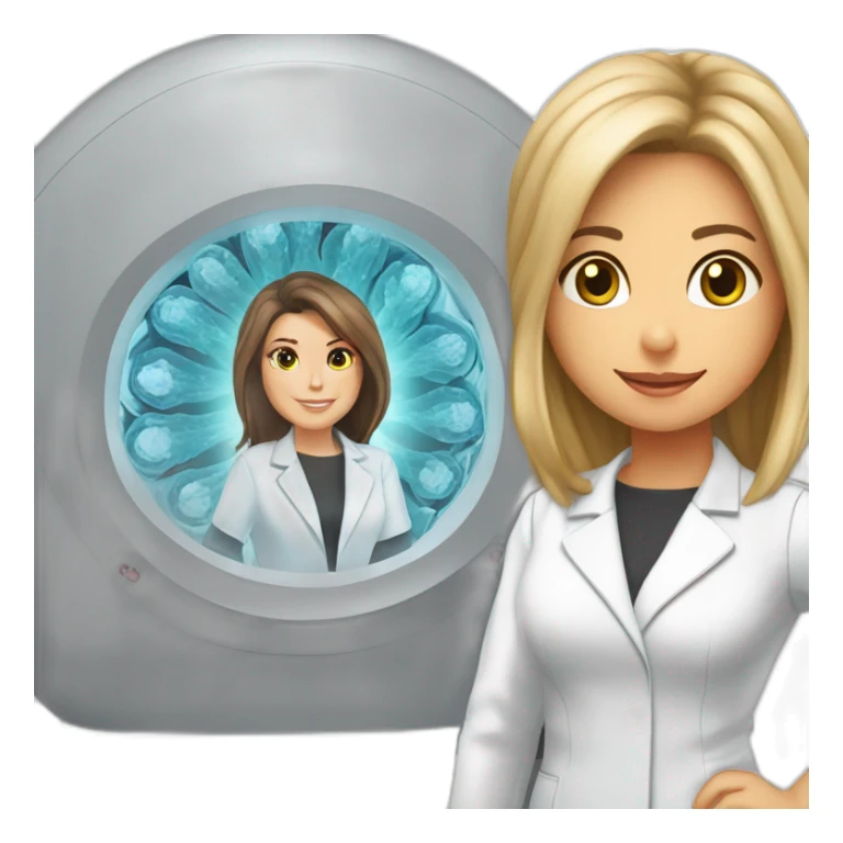 Posh-Radiologist-performing-breast-mri-to-leni-klum sticker