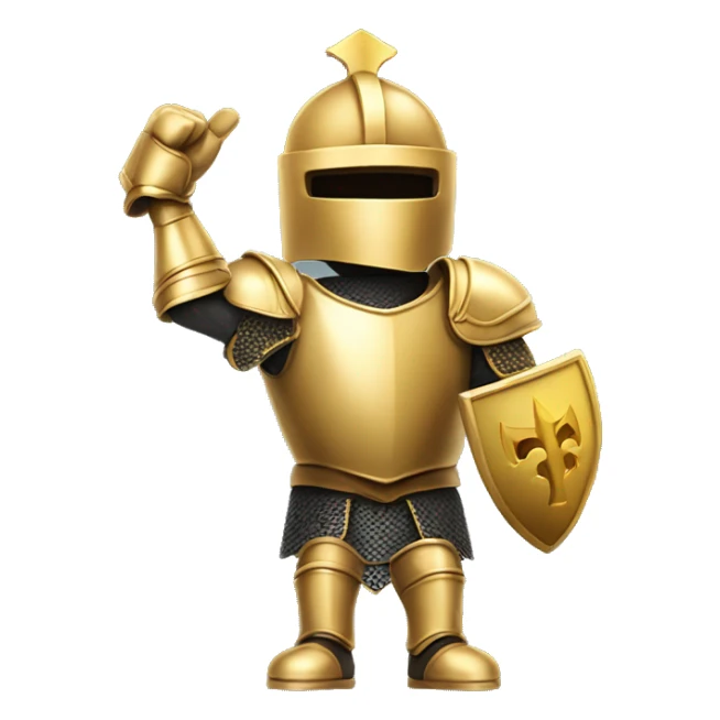 Golden Knight victory celebration hands up sticker