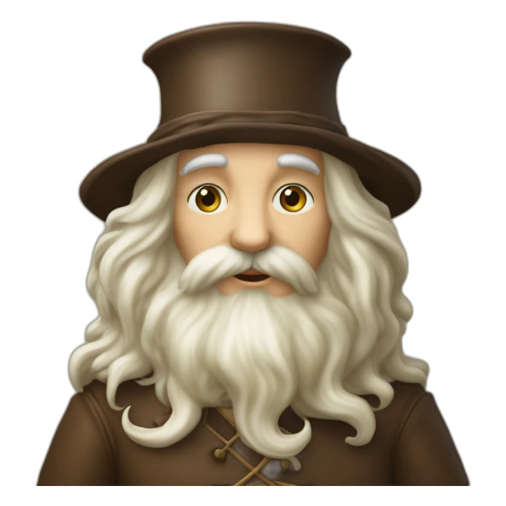 Léonard de Vinci mange une glace sticker