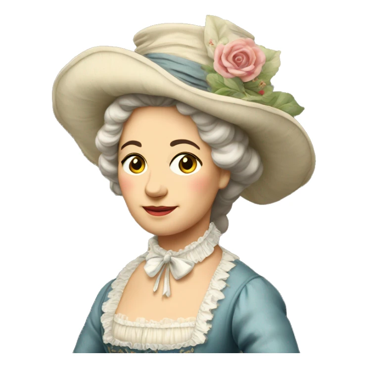 18th century Swiss lady in dress sticker