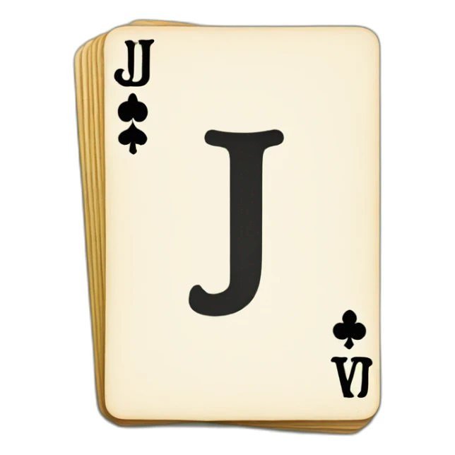 jack playing card with the letter J sticker