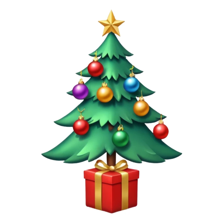 Árvore de natal,bolas de colocar na árvore, presente  sticker