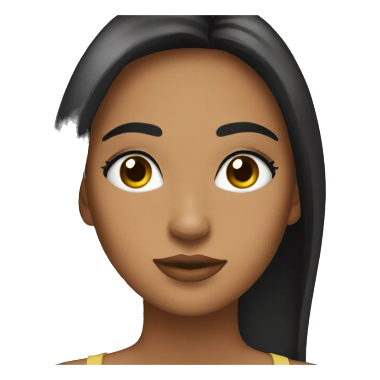 Chica latina bllo negro lacio largo y ojos negros sticker