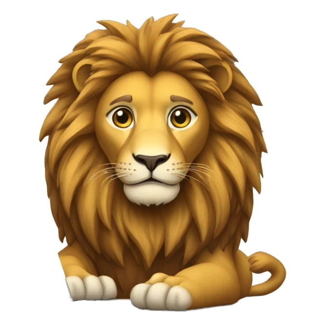 A lion in tech savvy with a laptop  sticker