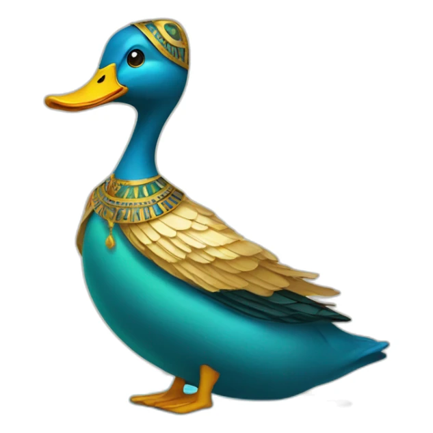Duck dress like an egyptian sticker