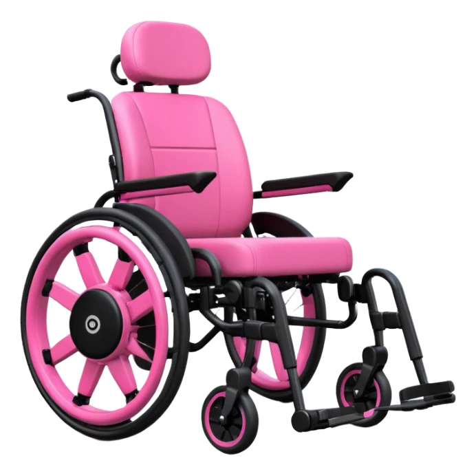 electric pink oreo design wheelchair sticker