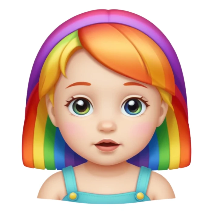 a rainbow baby girl sticker