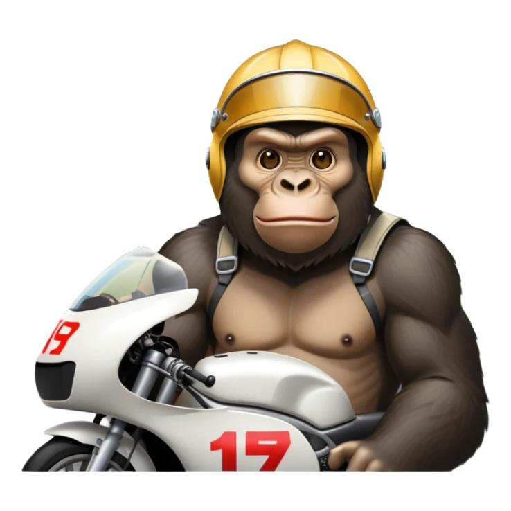 king kong gorilla racetrack a honda car with helmet sticker