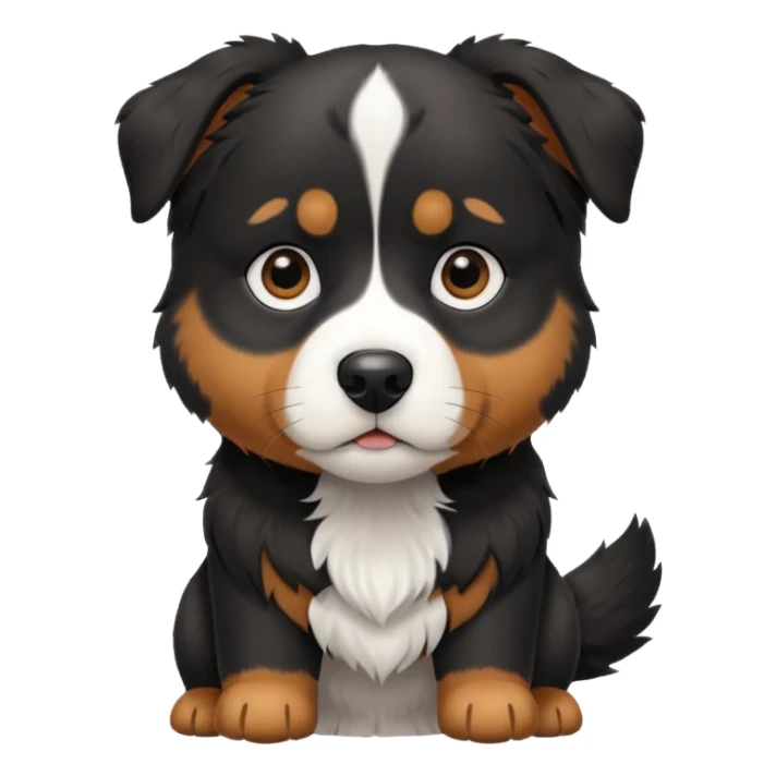 Australian Shepherd Rottweiler mix black and white dog mix sticker