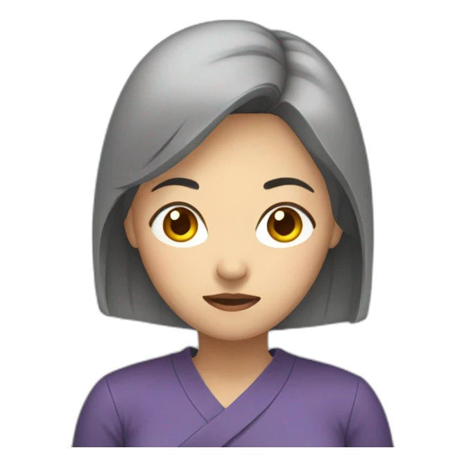 asian woman holding pain sticker