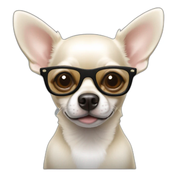 chihuahua NEGRO CON GAFAS sticker