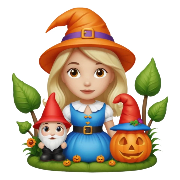   jeff koons halloween girl garden gnome inflatable sticker