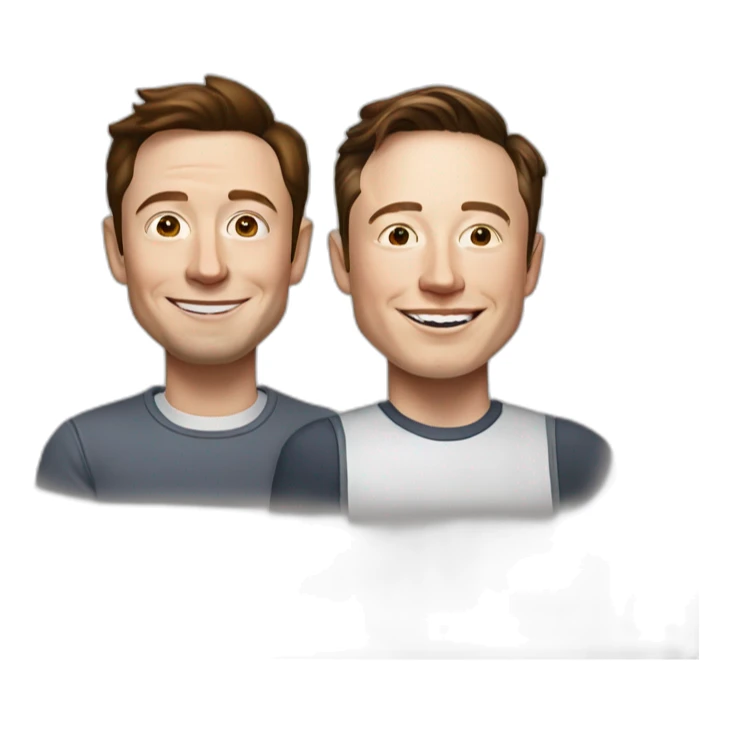 zuckerburg and elon musk kisisng sticker