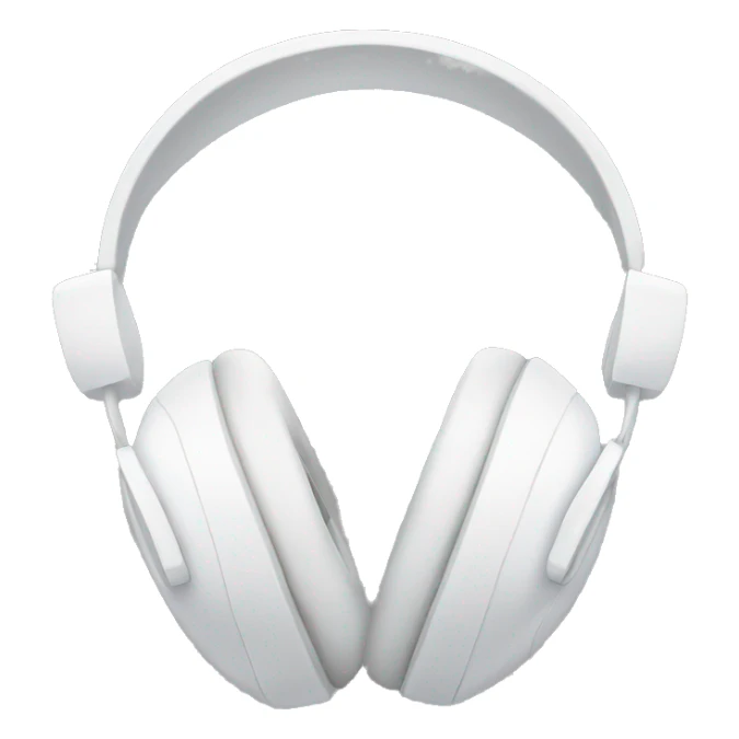 all white headphones with bows sticker