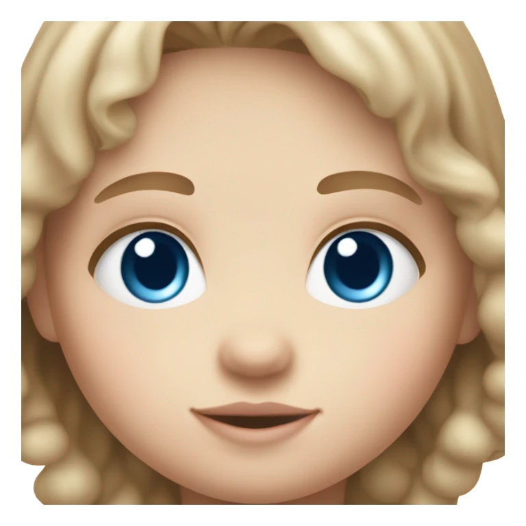  White baby with brown hair  sticker