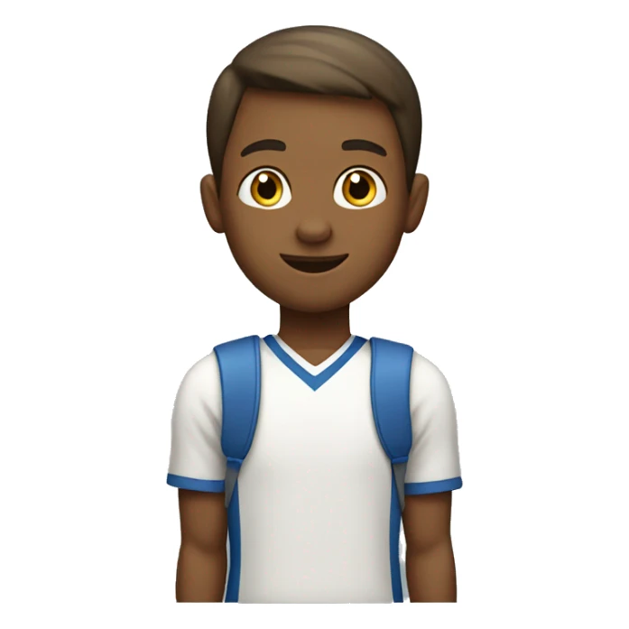 a schoolboy plays sports sticker