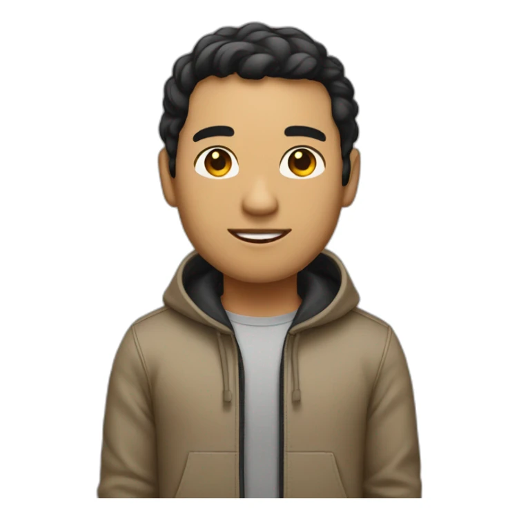 developer with mac laptop in front light skin tone and black hair sticker