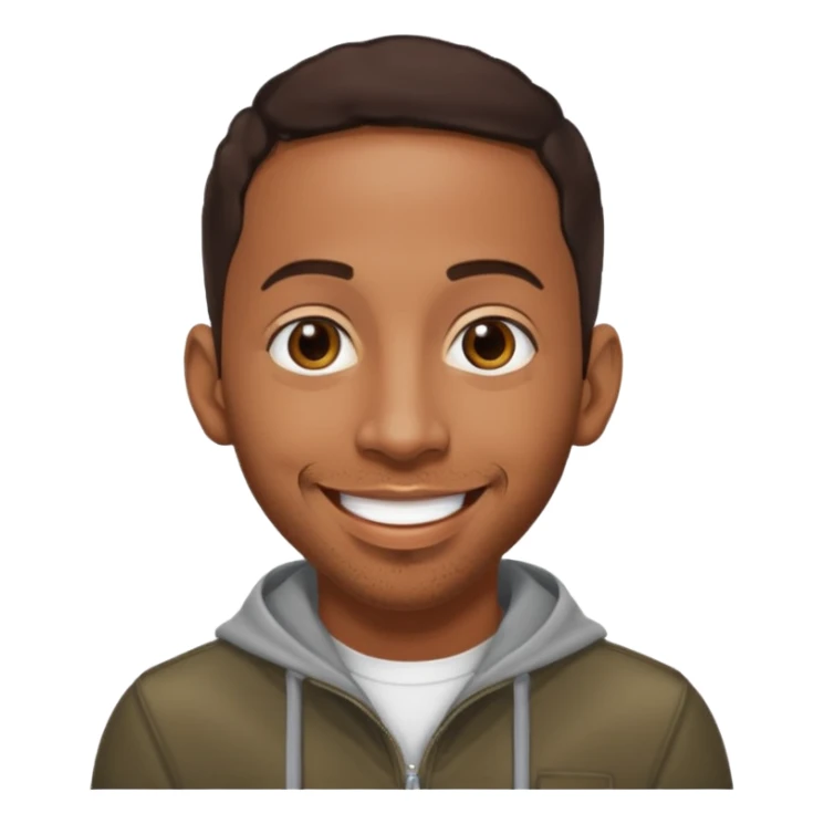 Ludacris with dark brown hair sticker