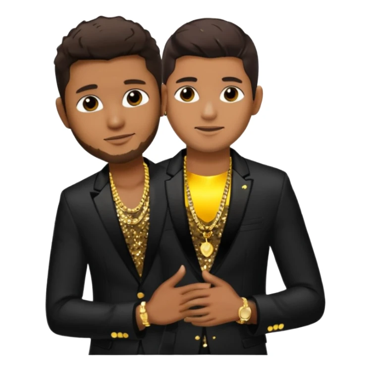 Usher with dark brown hair, black sequin suit jacket, shirtless with necklace sticker
