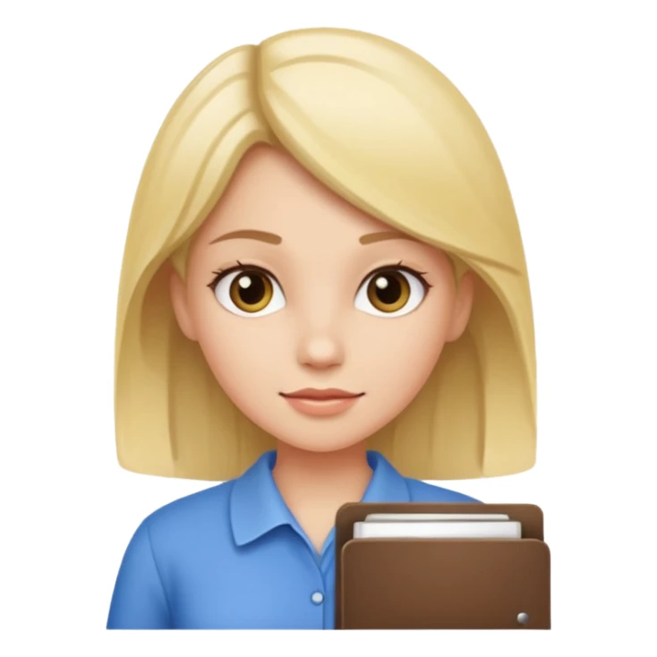 File and girl sticker