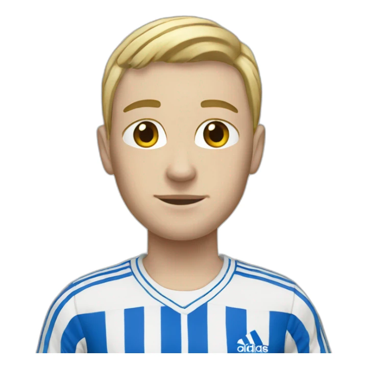 White adidas with blue strips sticker