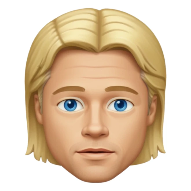 brad pitt blond hair sticker