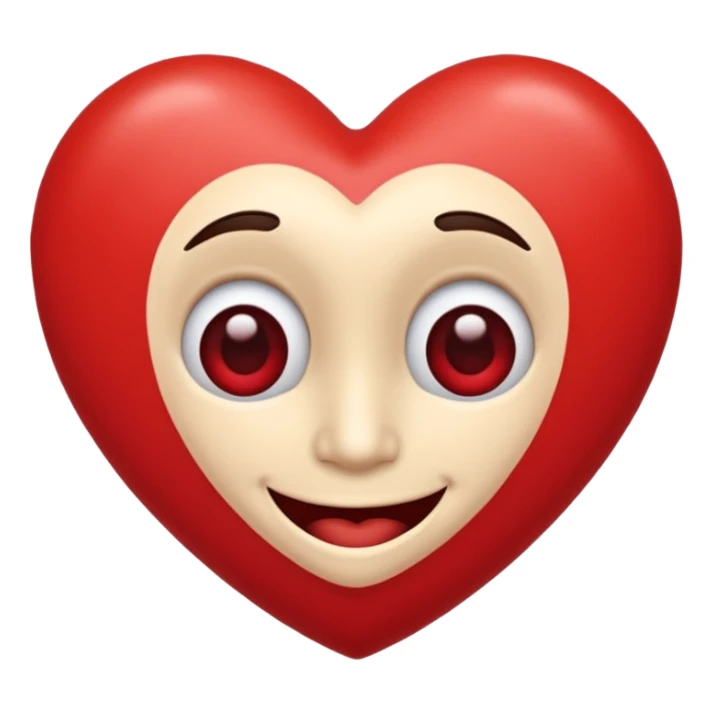 corazon de caricatura, amable, alegre, romantico, que tenga bracitos, ojos y sonrisa sticker