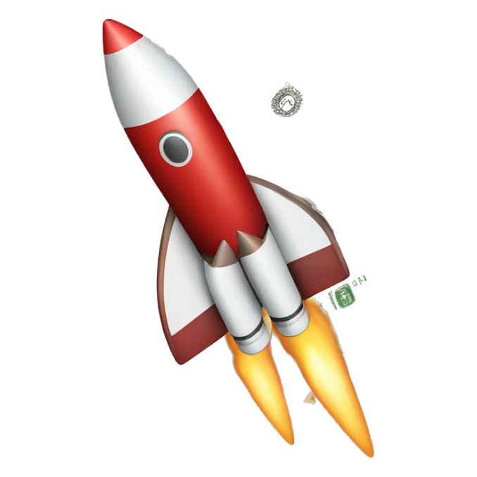 rocket ship propelled by cash money  sticker