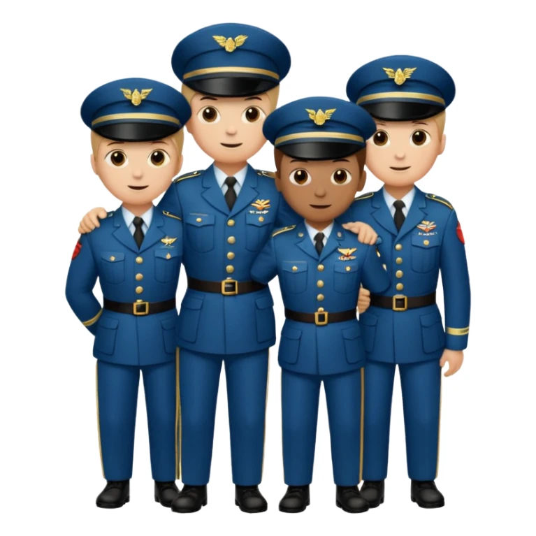 Soldados dando un abrazo de fraternidad sticker