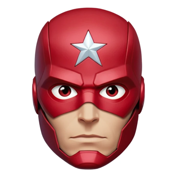 vision marvel red face  half body from captain america: civil war sticker