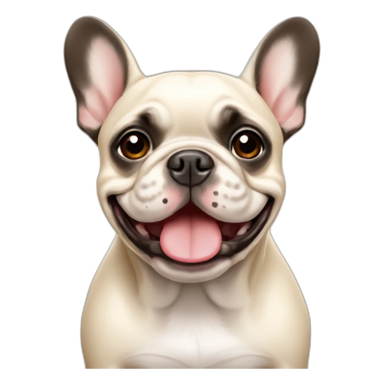 Happy cream color French bulldog sticker