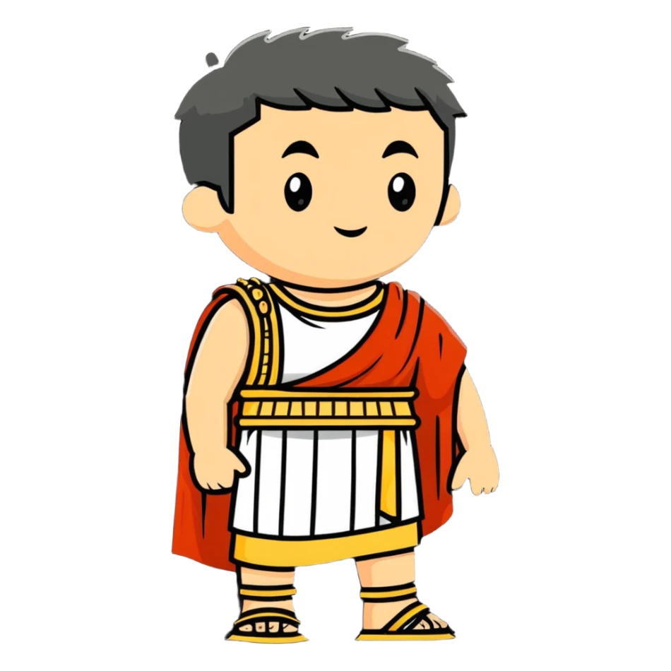 Tiberius Gracchus wearing a Roman toga sticker