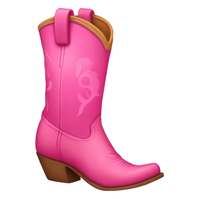 Pink cowgirl boot sticker
