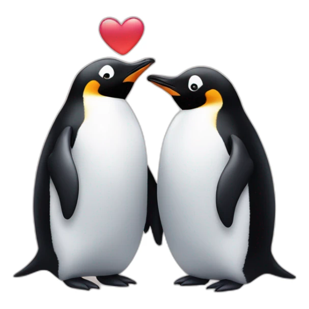 Two male penguins in love sticker