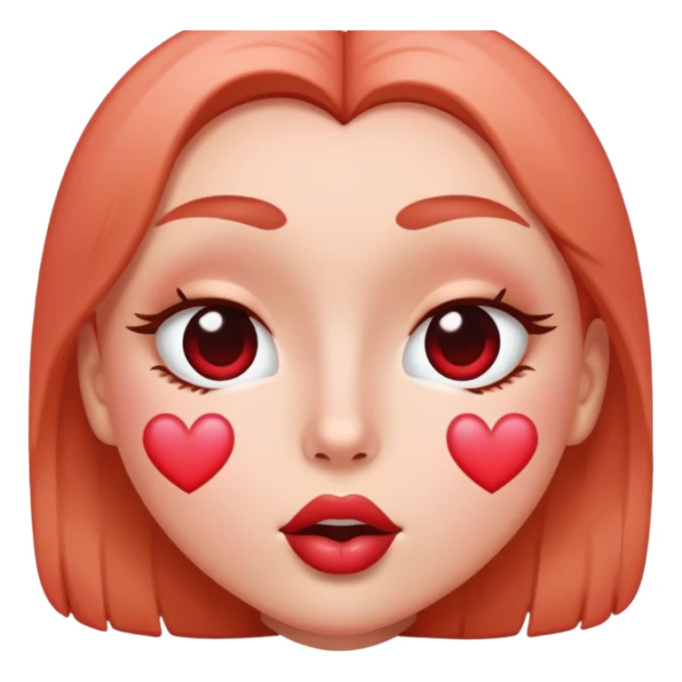 face with heart eyes and kiss mark on cheek sticker