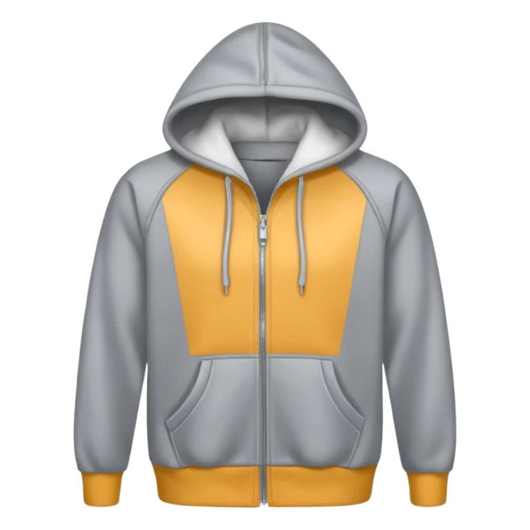 a Hoodie with silver zipper sticker