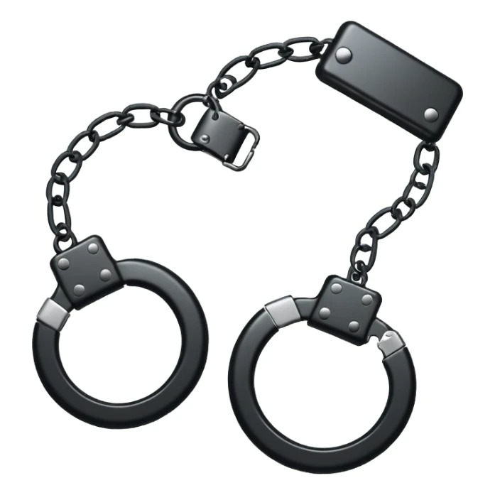 hand cuffs black sticker