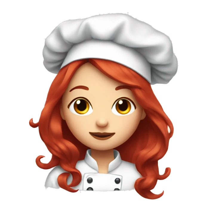 Dreamy girl, red hair doing chefs kiss sticker