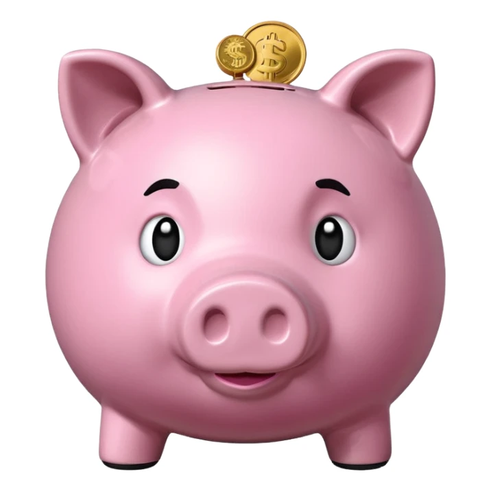 money in a piggy bank sticker