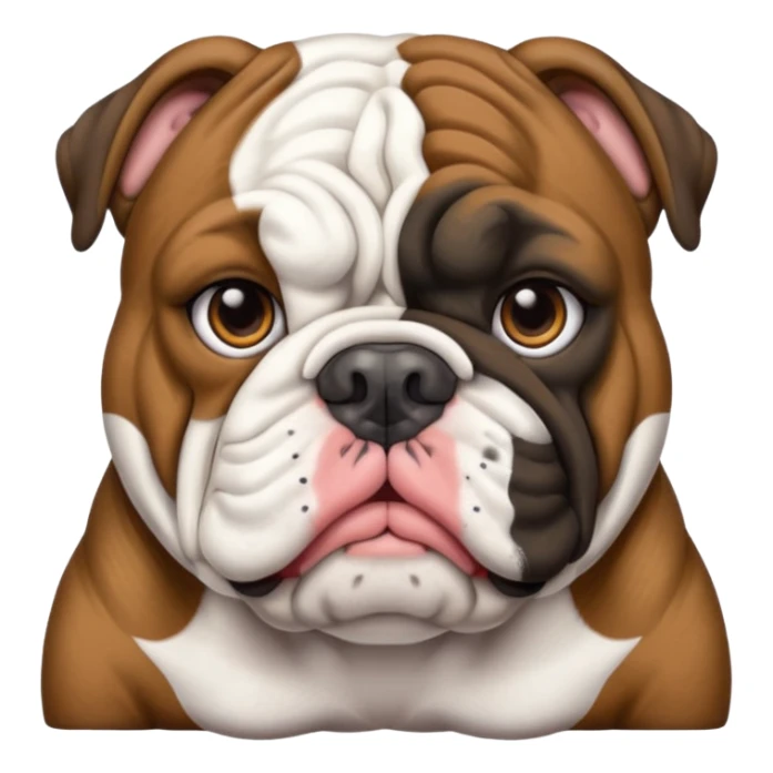 bulldog ingles oscuro con blanco  sticker