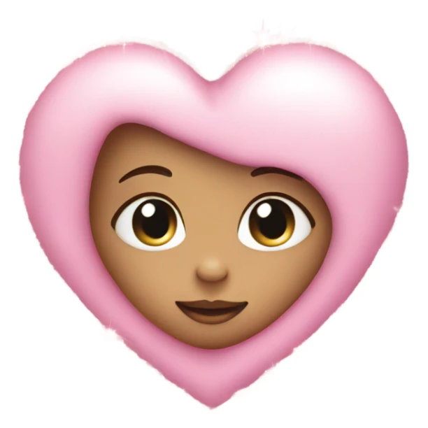 Baby pink heart with sparkles sticker