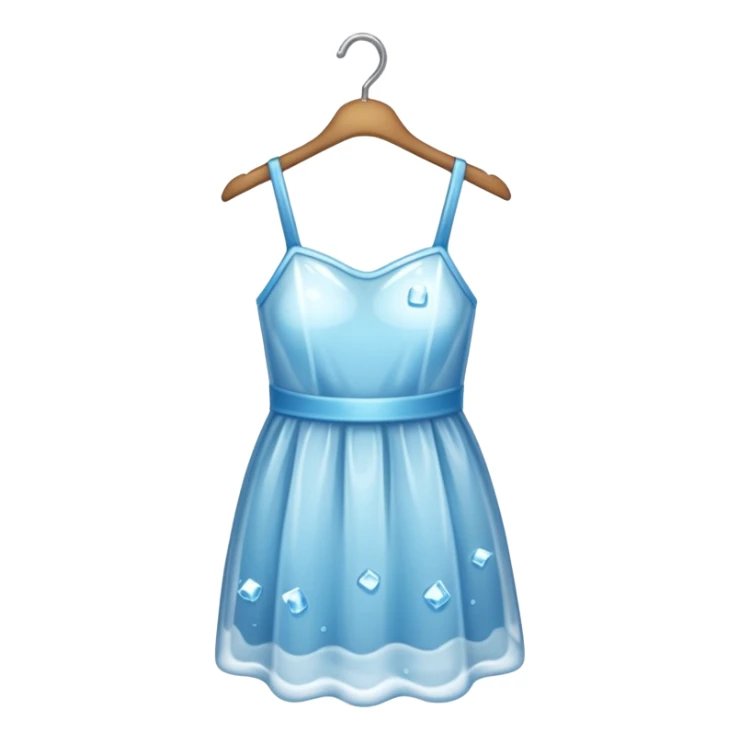 dress with hanger inside ice cube sticker